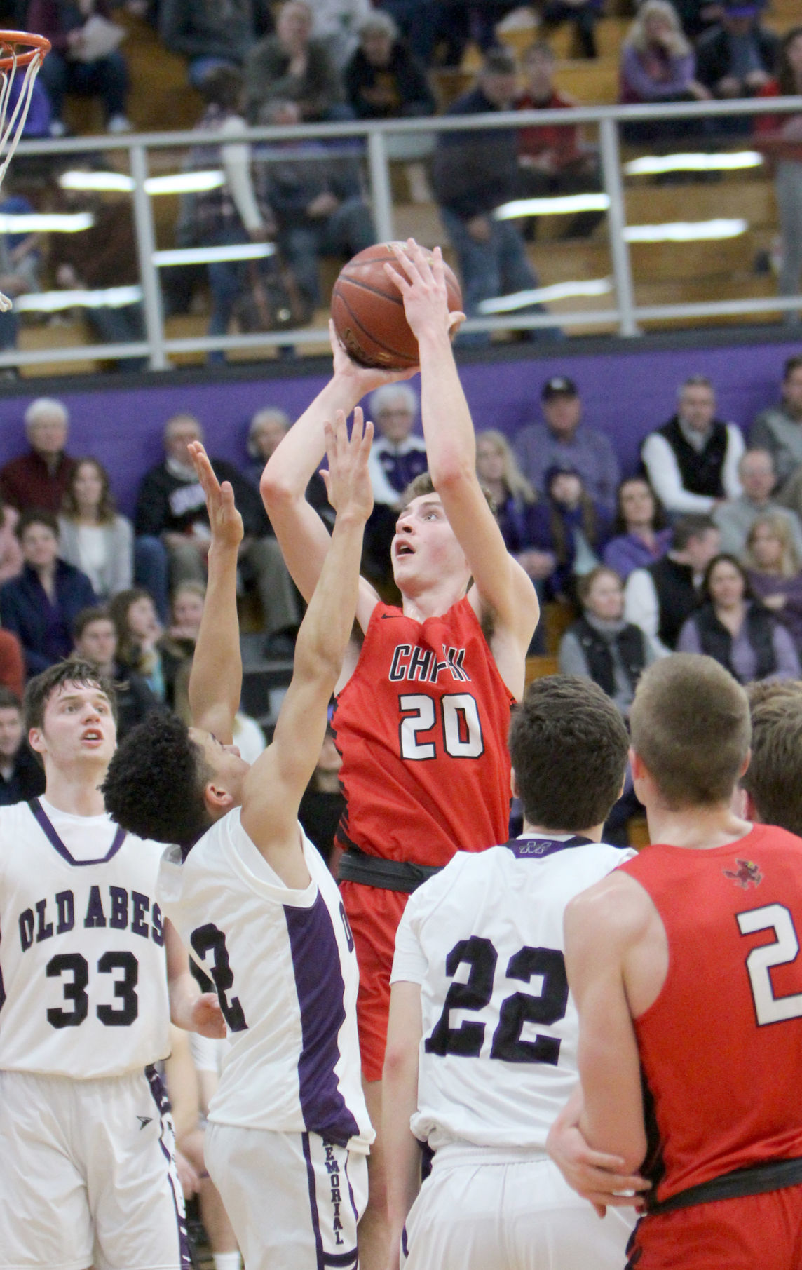 Chi-Hi boys basketball at Eau Claire Memorial 1-3-20
